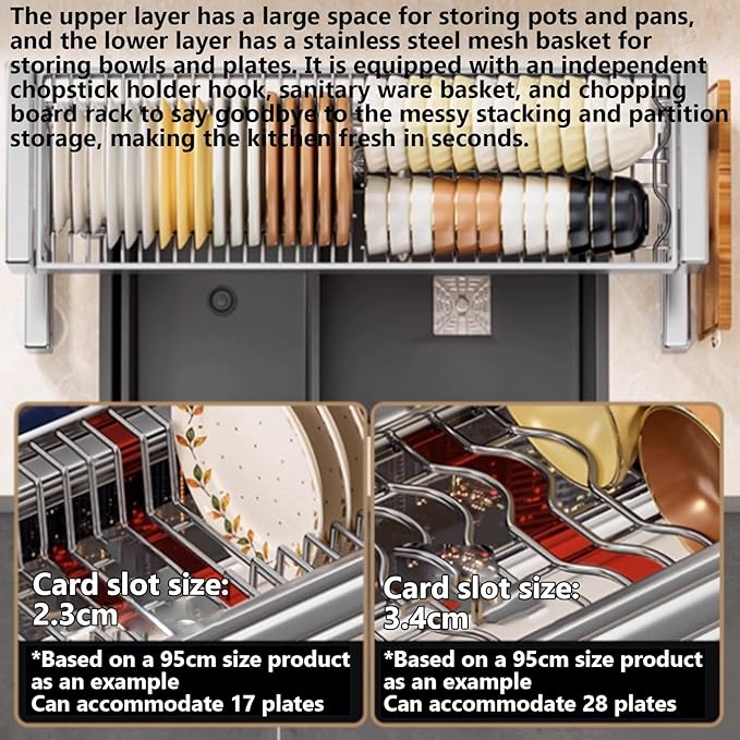 Kitchen Sink Rack Sink Above The Dish Drain Dish Washing Rack Stainless Steel Multifunctional Dish Storage Rack,Over The Sink Drying Rack for Dishes(2,85cm/33.5in)