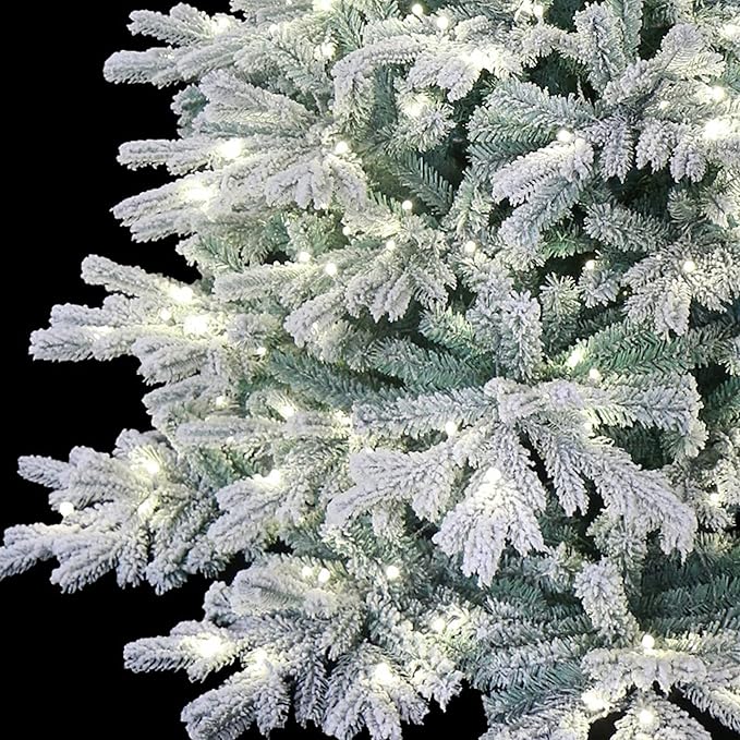 5 Foot Pre-lit Snow Angel Blue Spruce Flocked Artificial Christmas Tree (5ft Pre-lit)