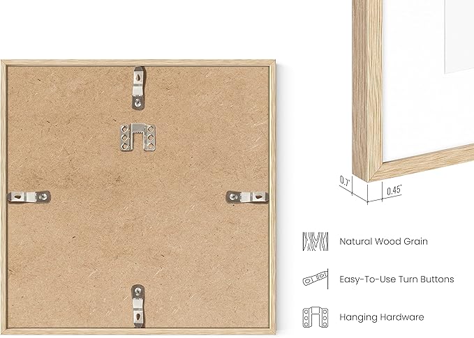 HAUS AND HUES Beige Square Frames Set of 9-10x10