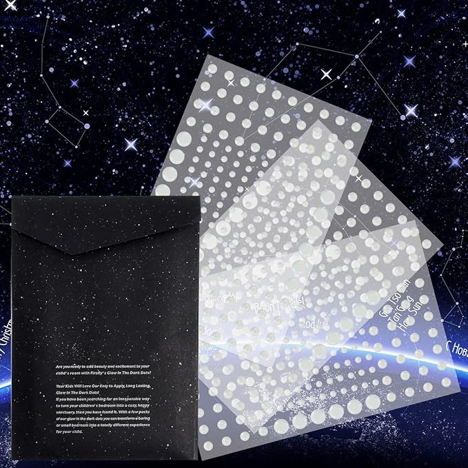 Realistic 3D Domed Glow in The Dark Stars,606 Dots for Starry Sky, Home Decor Stickers for Kids Bedding Room(606 Stars) (2*Green)