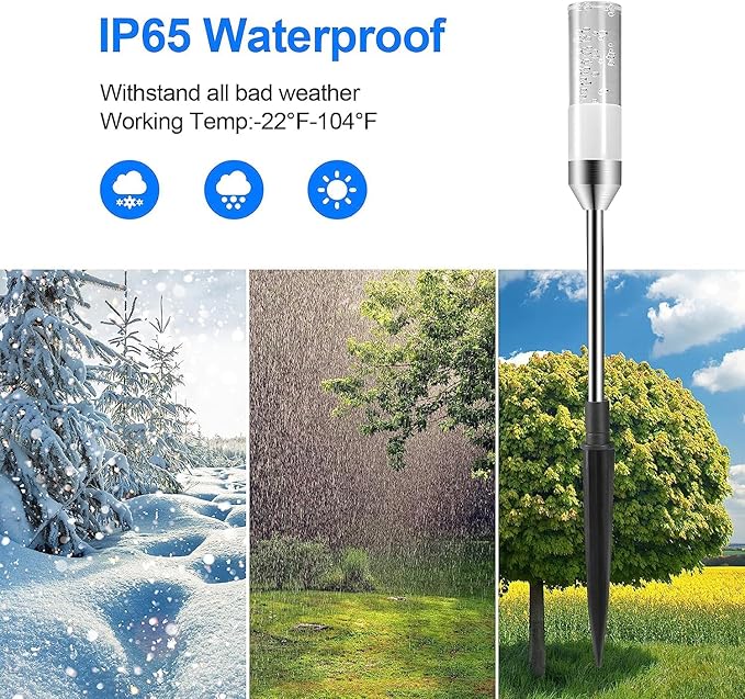 B-right Warm White 3PCS Extension Lights for Path Lights, Extendable Waterproof 0.8W 95 Lumens per Light 2700K (No Adapter)