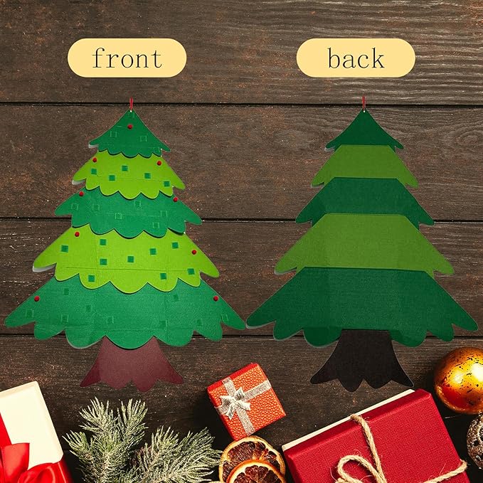 Felt Christmas Tree Set with 32pcs Ornaments, 3.2 feet Wall Hanging DIY Christmas Tree for Kids,Activities