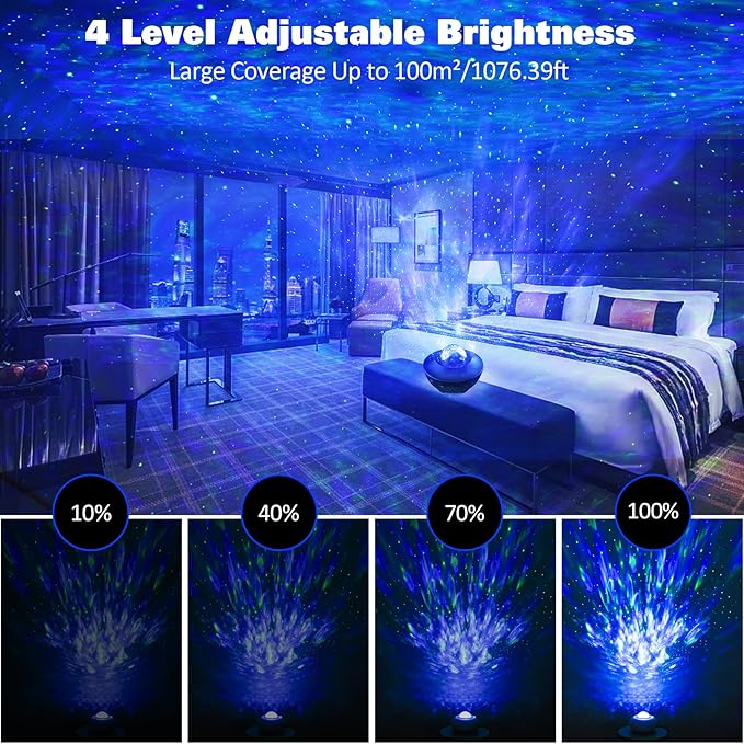 Galaxy Projector,Star Projector for Bedroom,Night Lights with White Noise, Bluetooth Speaker,Timer and Remote,Star Night Light for Adults Bedroom Decoration,Gifts for Kids,Living Room Decor