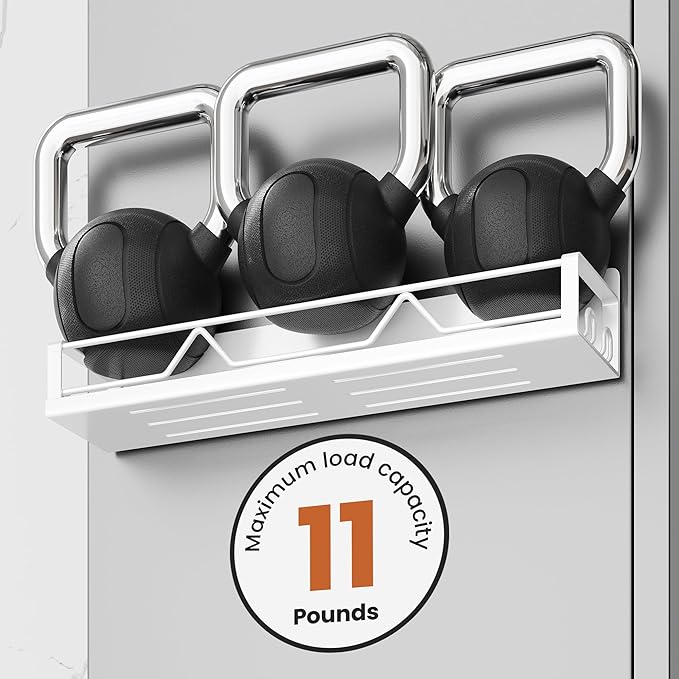 16.9 Inch Wide Large Capacity Magnetic Spice Rack for Refrigerator, 4 Pack Metal Fridge Shelf, White