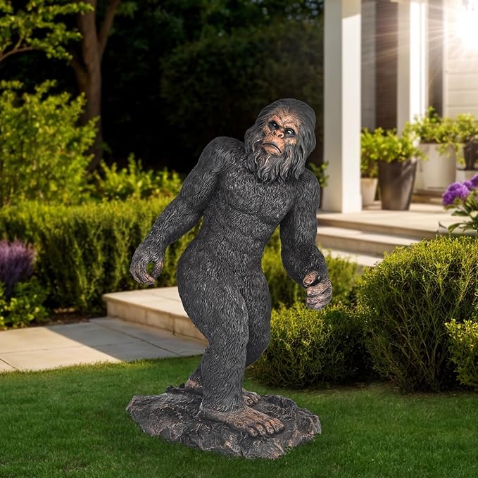 Garden Statues Bigfoot Yard Decor - Grandpa Yeti Large Lawn Products Birthday Decorations Life Size Sasquatch Figurine Resin Tall Outdoor Sculpture for Outside Patio Front Porch