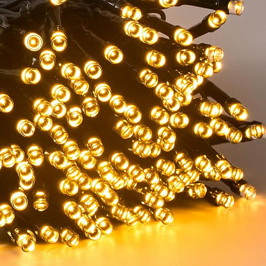 500 LED String Lights Indoor Outdoor Green Wire, Fairy Lights Warm White Christmas Lights for Classroom, 170 FT One Long Strand Fairy Classroom Light Plug in for Home Wedding Tree Yard Patio Decor