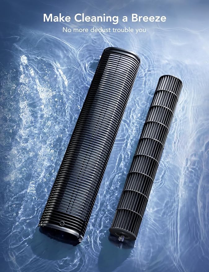 GoveeLife 42'' Tower Fan for Bedroom, Smart Floor Fans with 150° Adjustable Oscillating, APP & Voice Control, 5 Modes 12 Speeds up to 26ft/s, 24H Timer, 27dB Quiet Fan for Cooling Home Office Silver