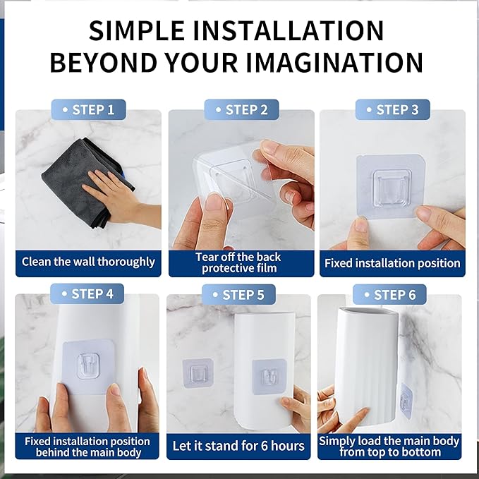 Toilet Brush & Holder Set, Lightweight Plastic Handle, Space Saving for Storage, Deep Cleaning, Drip-Proof, Easy to Assemble, Nylon Bristles, White & Grey