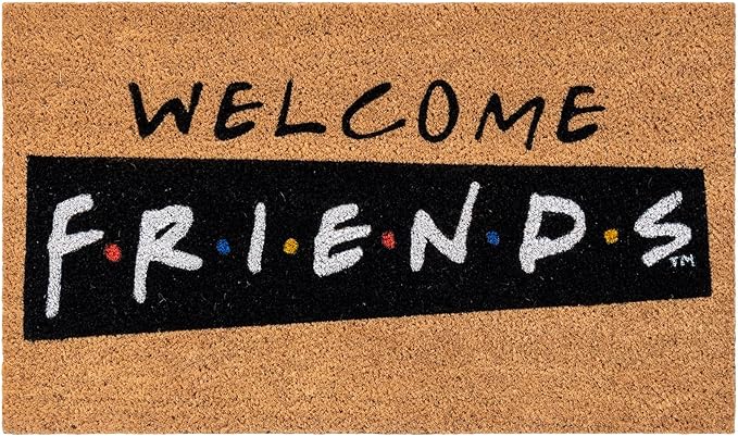 Gertmenian Friends Coir Doormat - 2x3 Welcome Mat (2-Pack), Ideal for High Traffic Areas in Front Door, Garage, Entryway - Paramount Central Perk/Welcome, 80028
