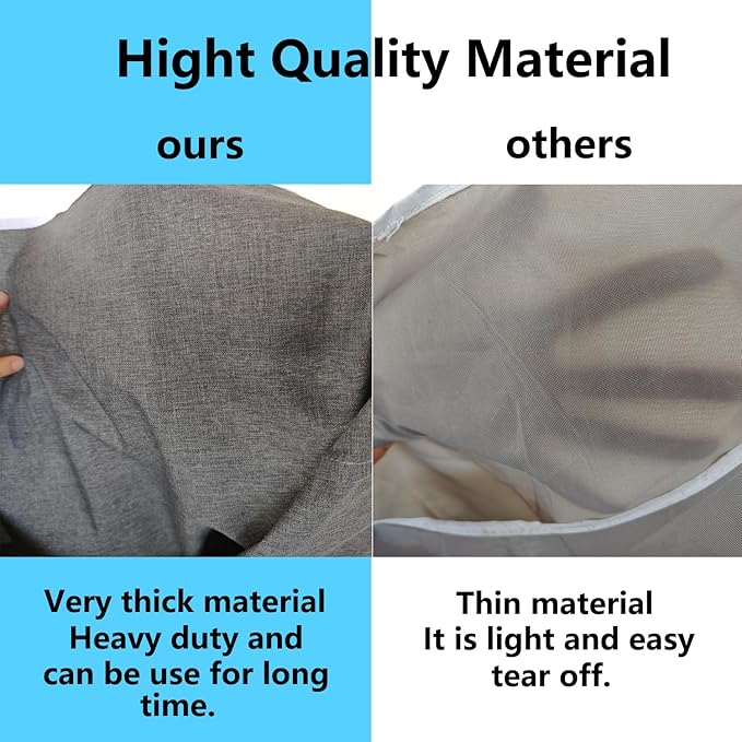 XL Door Laundry Hamper, Hanging Hamper with Large Openging, Hanging Laundry Hamper Storage Bag，Door hampers for Laundry of Home, Dorm, or Travel(Heather Grey, 36x22 Inch)