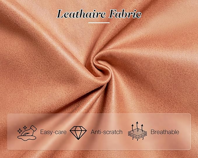 VanAcc Sleeper Sofa, Sofa Bed- 2 in 1 Pull Out Couch Bed with Storage Chaise, Sofa Sleeper Couch for Living Room, Brown Leathaire