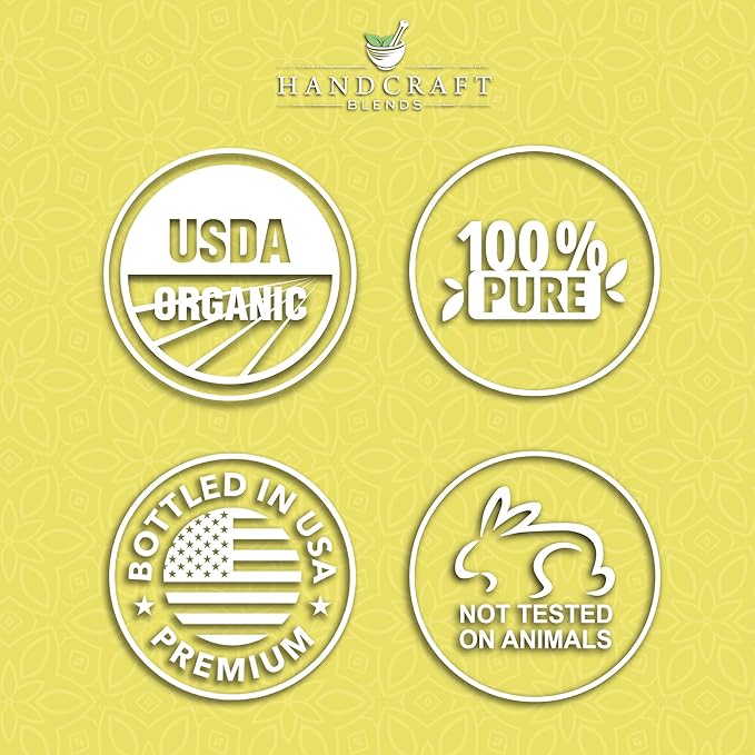 Handcraft Blends Organic Lemon Essential Oil – 1 Fl Oz – 100% Pure and Natural – Premium Grade Essential Oil for Diffuser and Aromatherapy