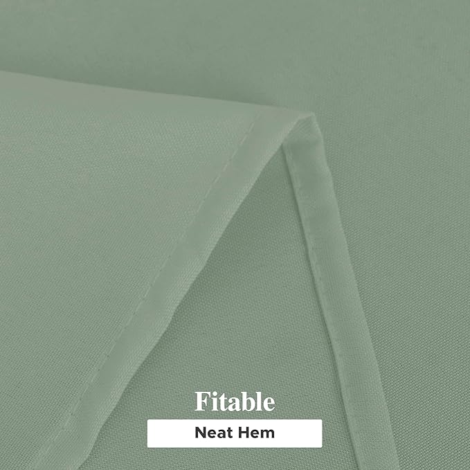 Fitable 6 Pack Sage Green Rectangle Table Clothes - 90 x 132 Inch - Wrinkle and Stain Resistant Fabric Tablecloths, Washable Polyester Table Covers for Wedding, Party, Banquet, Formal Events
