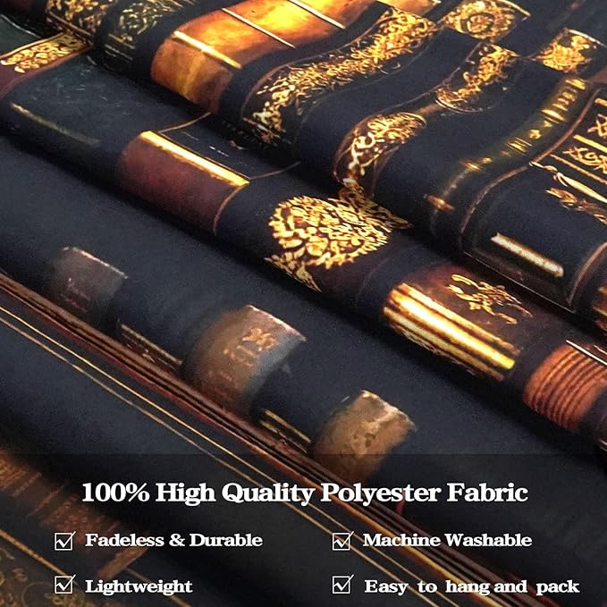Accnicc Vintage Bookshelf Tapestry Medieval Art Book Tapestries Wall Hanging Gothic Dark Academia Retro Library Backdrop Tapestry for Bedroom Living Room Dorm Study Classroom 90× 68 inch