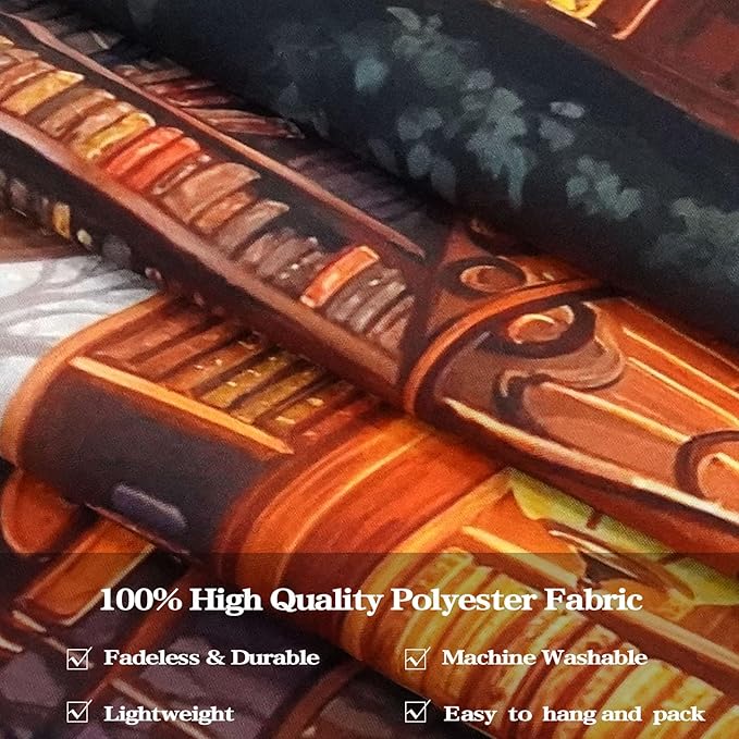 Accnicc Forest Library Tapestry Tree Bookshelf Tapestries Wall Hanging Vintage Fantasy Fairy Treehouse Book Large Tapestry for Bedroom Living Room Dorm Classroom 80 x 60 inch