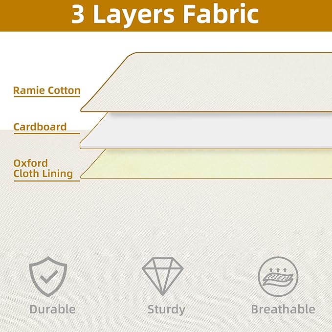 Under the Bed Storage Bins, Closet Organizers with Reinforced Handles for Blanket, Sheets, Pillows, Towels, Shoes, Beige, 1 Pack, 23.6 x 11.8 x 5.9 Inch