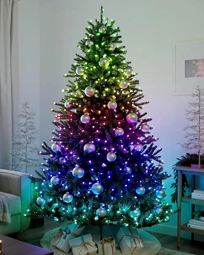 Balsam Hill 7ft Pre-Lit Classic Blue Spruce - Artificial Christmas Tree with Twinkly Lights, Easy Plug Technology, Premium Stand & Storage Bag for Indoor Holiday Decorating