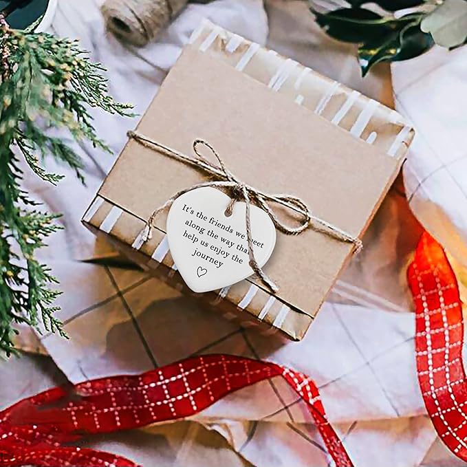 Friendship Gifts for Women Men - 10 Pcs for Women Men Keepsake, Birthday Gifts for Friends Female Male Ceramic Ornament Set