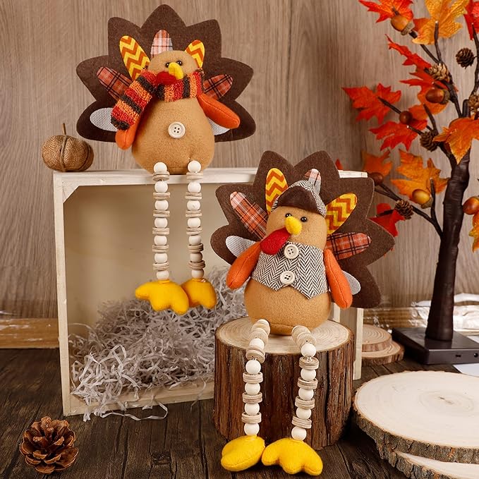 FORUP 14 Inch Turkey Thanksgiving Decoration for Home Autumn Fall Thanksgiving Harvest Decorations
