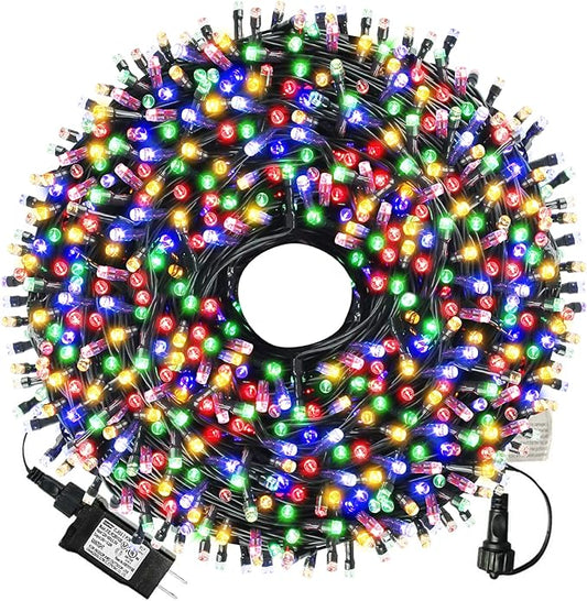XTF2015 Christmas Outdoor Indoor Lights, 336FT 1000 LED 8 Modes Memory Function UL Certified Timer Christmas String Lights for Trees, Patio, Garden, Party, Wedding, Holiday (Multicolor)