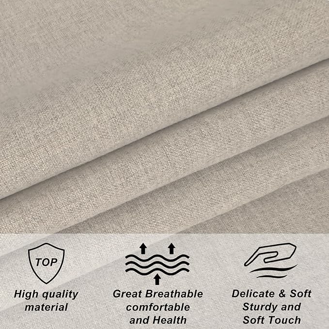 Storage Ottoman Bench for Bedroom, Linen 52" End of Bed Bench with Rolled Arms Upholstered Ottoman Bench Fit for Bedroom, Living Room, Entryway, Linen Gray