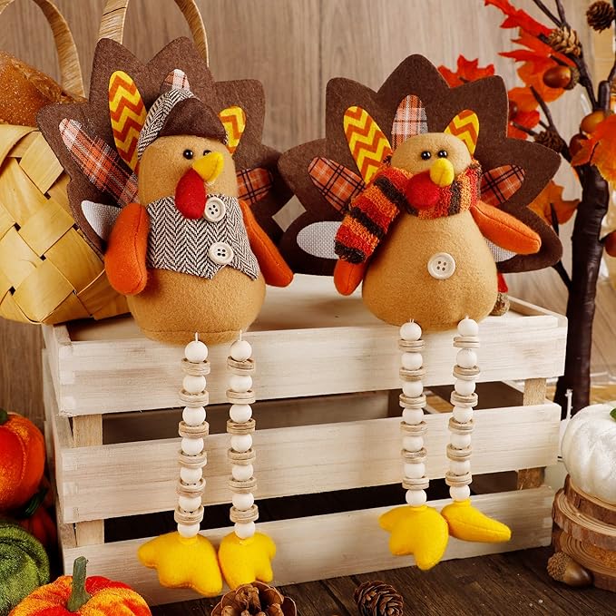 FORUP 14 Inch Turkey Thanksgiving Decoration for Home Autumn Fall Thanksgiving Harvest Decorations