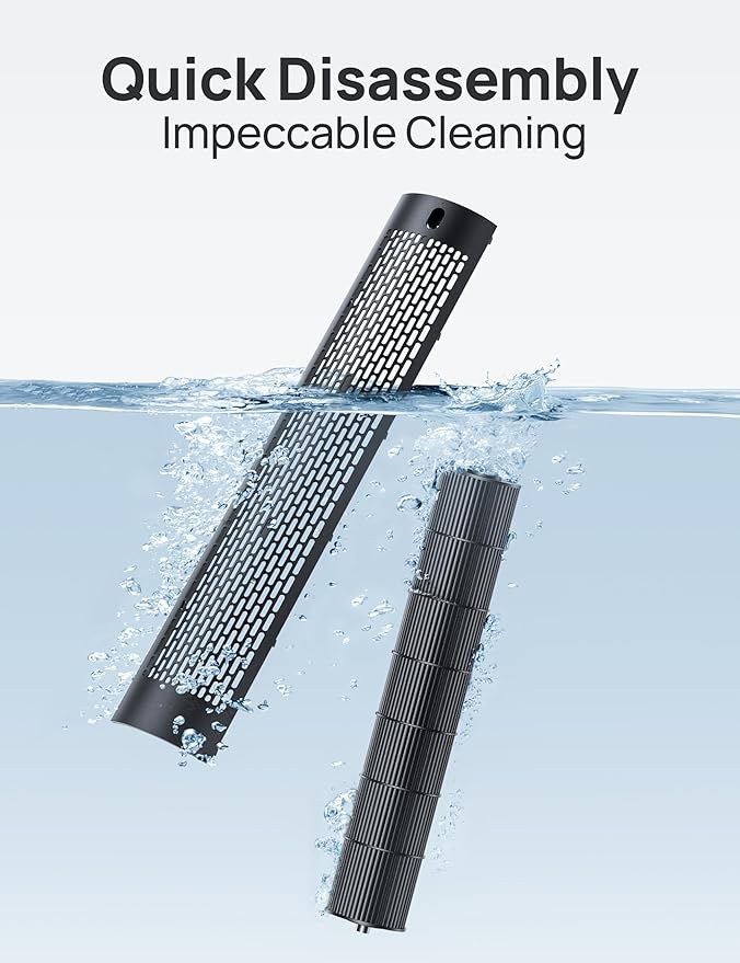 Dreo Tower Fan for Bedroom, 90° Oscillating Standing Floor Fan with 28ft/s Velocity, 25dB Quiet for Sleep, DC Motor, 9 Speeds, 4 Modes, 12H Timer, Voice & APP & Remote Control, 42" Cruiser Pro T2 S