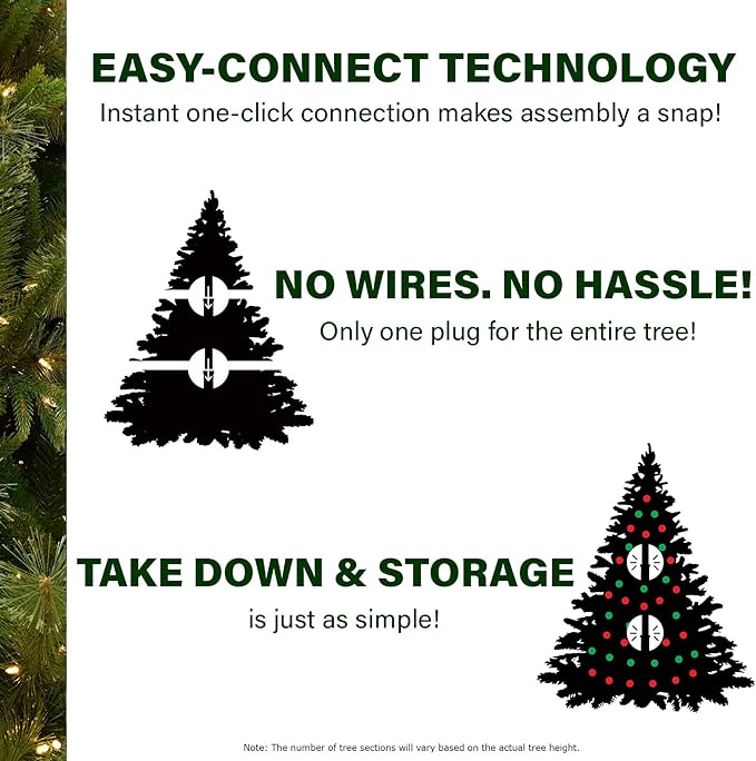 Fraser Hill Farm 12-Ft. Foxtail Pine Artificial Christmas Tree with White Incandescent Smart Lights and Stand, Prelit Foldable Fake Tree with Realistic Foliage for Home Decoration