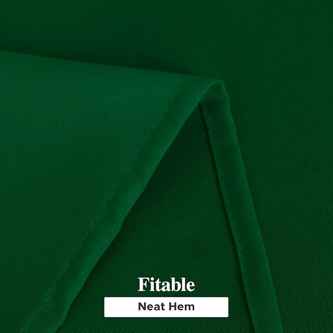 Fitable 6 Pack Hunter Green Round Tablecloths - 108 Inches Round - Wrinkle and Stain Resistant Fabric Table Clothes, Washable Polyester Table Covers for Wedding Christmas Party Banquet Formal Events