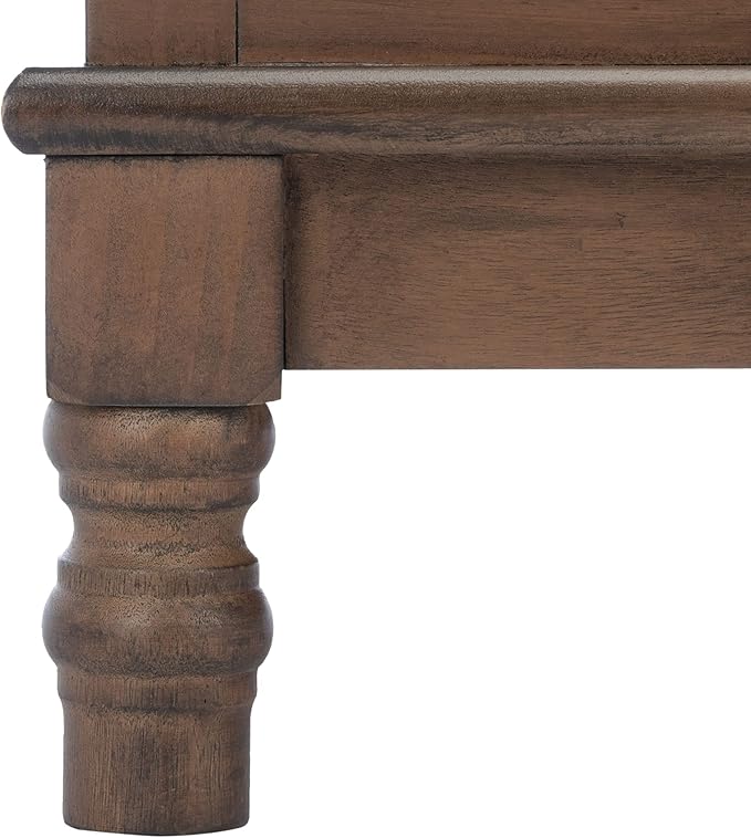 SAFAVIEH Magnolia TV Stand for up to 55" Flatscreen – Brown, 2 Doors with Interior Storage, 2 Open Shelves, Entertainment Media Console (MED5702C)