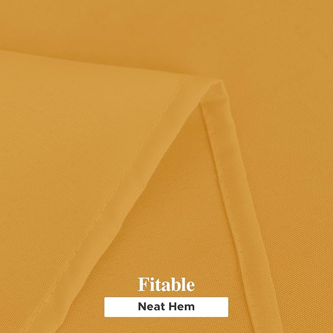 Fitable 6 Pack Gold Rectangle Table Clothes - 70 x 120 Inch - Wrinkle and Stain Resistant Fabric Tablecloths, Washable Polyester Table Covers for Wedding Party Banquet Formal Events Fall Thanksgiving