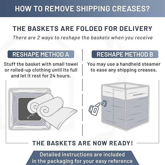 NaturalCozy Storage Cubes 9”x9”x7”Cotton Rope Woven Baskets for Organizing 3-Pack | 9 Inch Cube Storage Bin | Small Basket for Shelf Nursery, Pantry, Decorative Plant, Bathroom Closet, Toy Gift