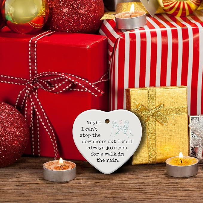 Friendship Gifts for Women, Best Friend, Funny, Work Besties, Sister, Friend Ornaments for Women, Ceramic Christmas Ornaments (Friendship)