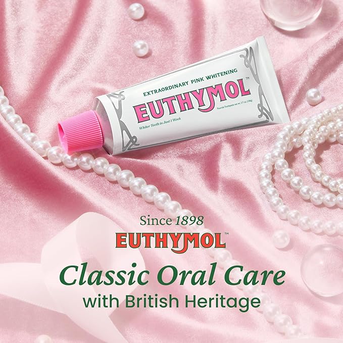 EUTHYMOL Whitening Toothpaste (3.7fl oz*3, Pack of 3) - Stain Removal in 2 Weeks, Long-Lasting Freshness for Sensitive Gum & Teeth. Bad Breath, Cavity Prevention. Recyclable Aluminum Tube