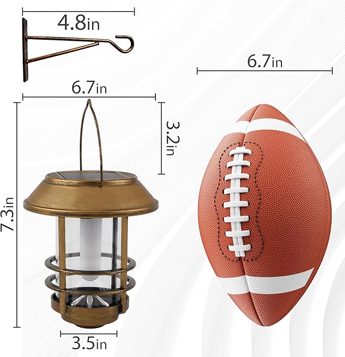 Otdair Solar Wall Lantern Outdoor, Flickering Flames Solar Sconce Lights Outdoor, Hanging Lamps Wall Mount for Front Porch, Patio and Yard, 2 Pack, Yellow Bronze