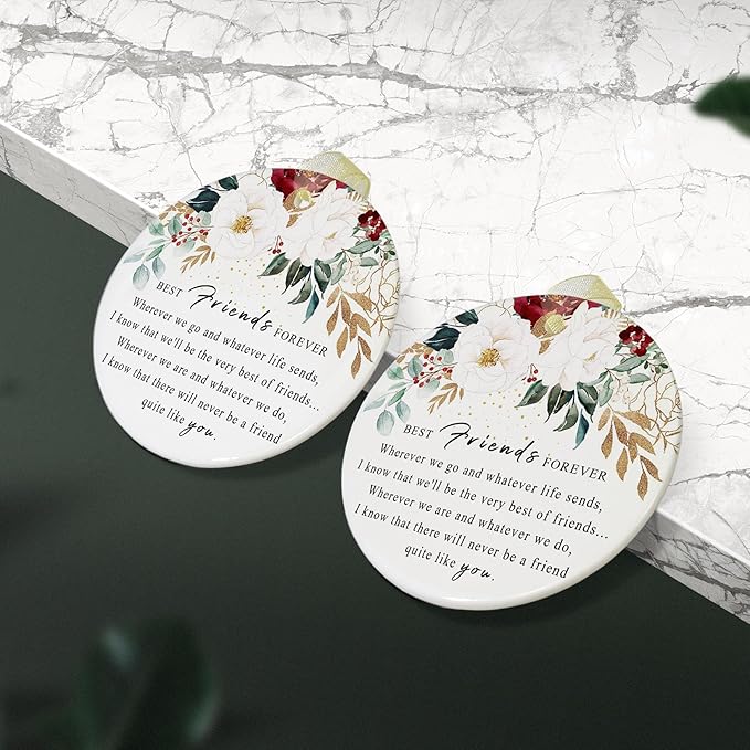 Friend Ornaments 2025 Best Friend Ornament Christmas Ornament Friendship Besties Forever Ornament Friends Tree 2.9"