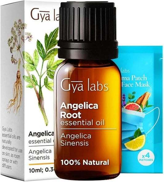 Gya Labs Angelica Root Essential Oil for Diffuser - 0.34 Fl Oz - 100% Pure Natural Angelica Oil for Skin, Hair, Massage & Candle Making Scent