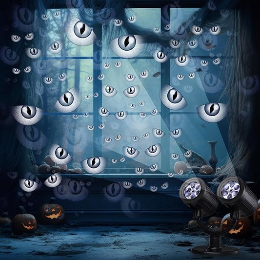 Halloween Lights Projector, Halloween Decorations Lighting Projector, with Timer Led Grey Evil Devil Eyes Light, for Holiday Party Garden Patio Yard Outdoor Indoor Landscape Decor