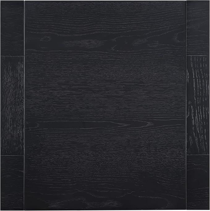 Steve Silver Furniture Aubrey Black End Table, Living Room/Bedroom, Contemporary/Modern Design, Bottom Storage Shelf, Chair Side/Media Table, 24'L x 24" W x 24" H, Black