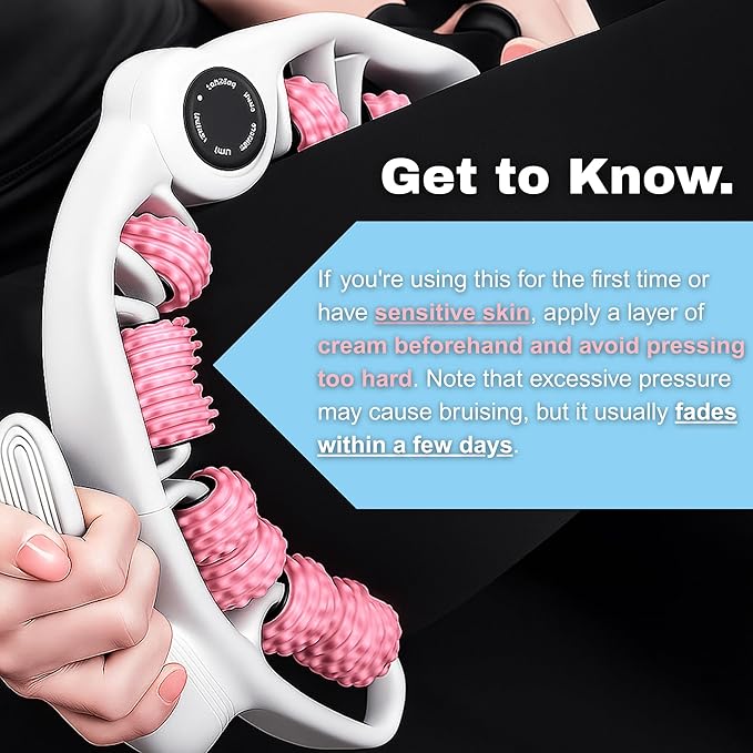 Anti Cellulite Roller - Lymphatic Drainage Massager, Cellulite Massage Tool, Fascia Blaster for Contoured, Tool for Sore Arms, Legs, Stomach & Buttocks