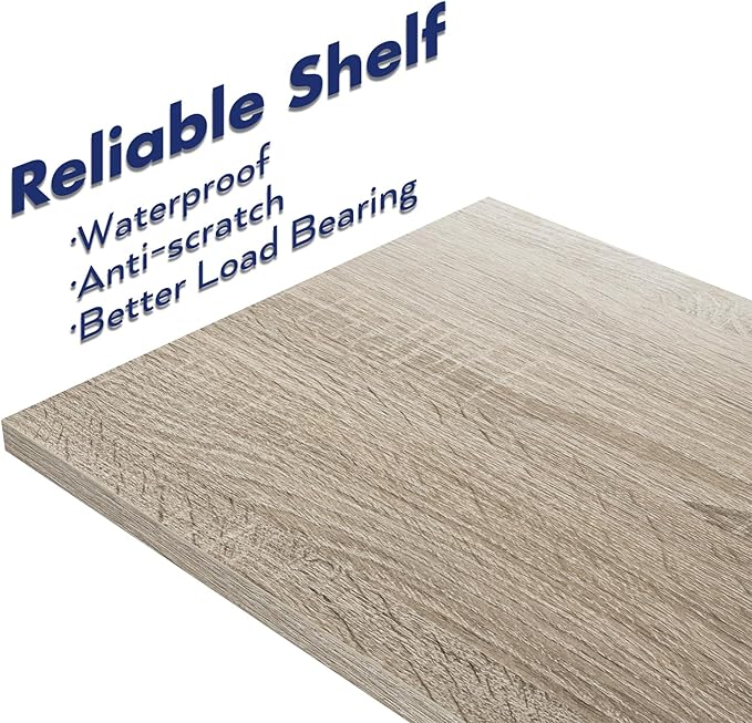 NUMENN Bookshelf, 6 Tier Bookshelves, Home Office Bookcase Shelf Storage Organizer, Free Standing Storage Shelving Unit for Bedroom, Living Room and Home Office, Grey