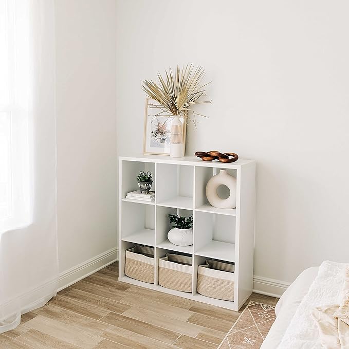 OrganiHaus Set of 3 Rope Baskets for Organizing, Cotton Rope Basket, Shoe Basket Organizer, Decorative Storage Baskets, Toy Bins, Woven Baskets for Storage, Shelf Baskets for Organizing - Light Honey