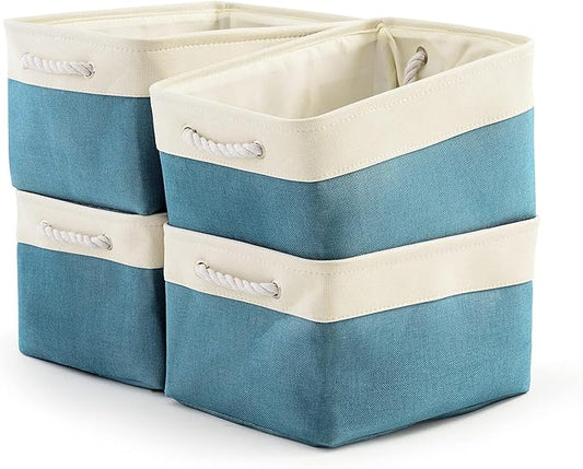 Storage Cubes - 4 Pack Large Fabric Baskets for Organizing, Collapsible Storage Bins for Closet Cloth Decorative Gift supplies Organizer Shelf 15.7 (L) x 11.8 (W) x 8.2 (H) inches