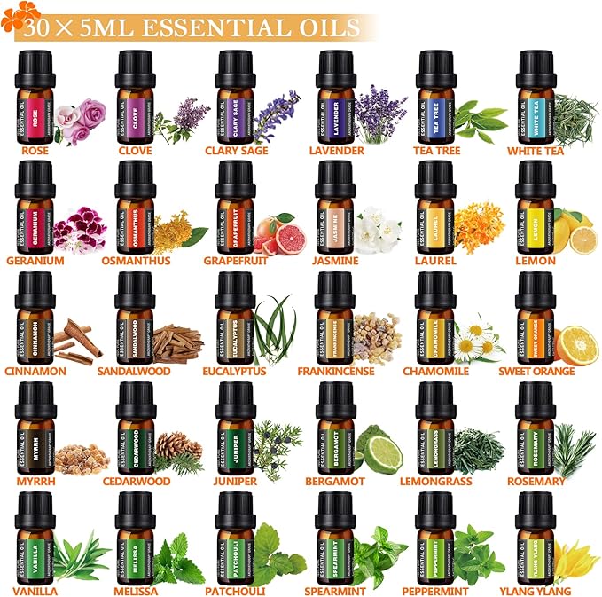 550 ML Aroma Diffiser with Essential Oils Set, Essential Oil Diffuser with Remote, Ultrasonic Technology Aromatherapy Diffusers Auto Shut-Off for Office, Home