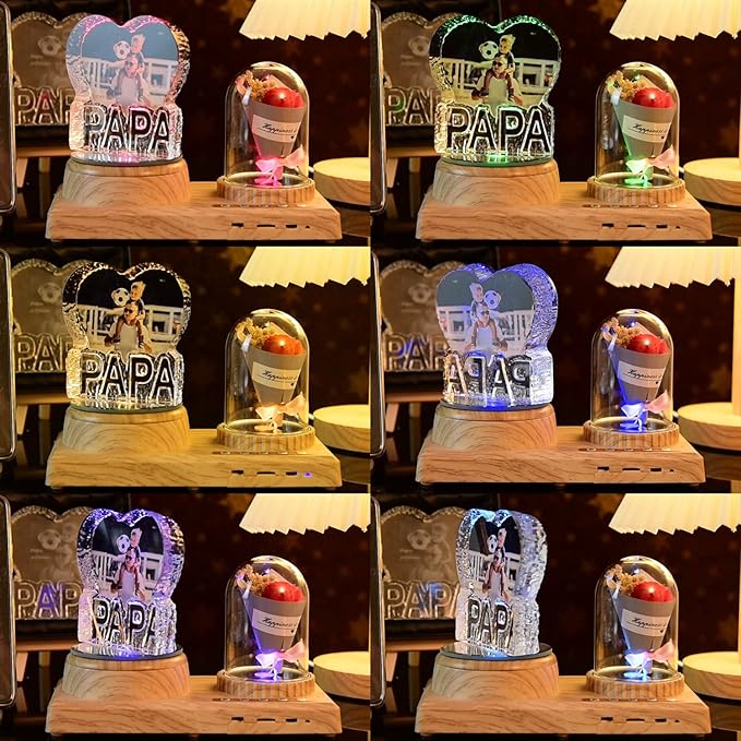 3D Crystal Photo, Valentine's Day Personalized Gift, Lover Photo with Laser Engraving, Color Printing Crystal, Custom Couple Gift - Liebe