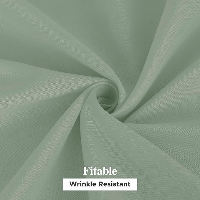 Fitable 6 Pack Sage Green Round Tablecloths - 120 Inches Round - Wrinkle and Stain Resistant Fabric Table Clothes, Washable Polyester Table Covers for Wedding, Party, Banquet, Formal Events