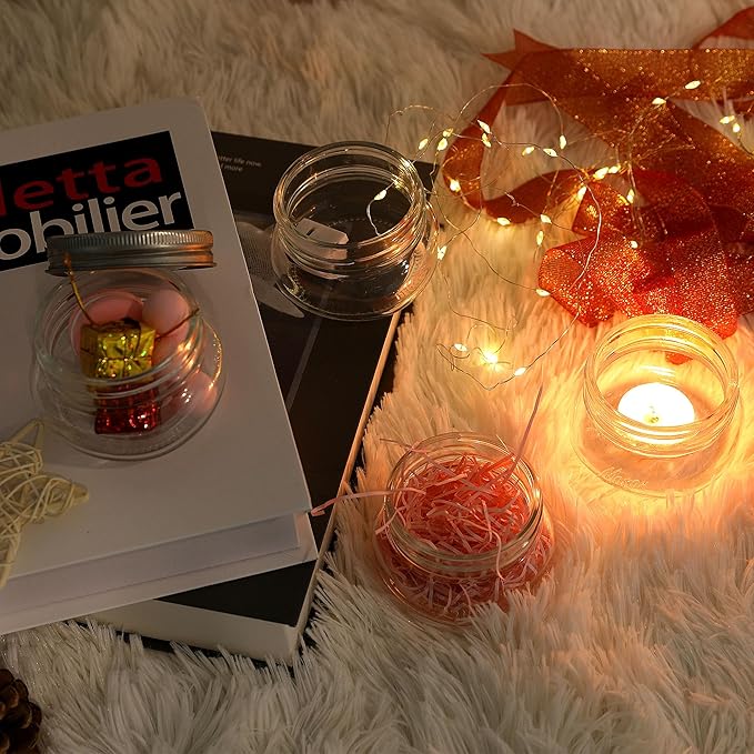 Mason Jars 4oz - 24Pack Glass Jars with Leak Proof & Food Grade Canning Jars for Spices, Dry Food Storage & DIY Crafts, Perfect for Home Cooks, Meal Prep, and Crafting Enthusiasts