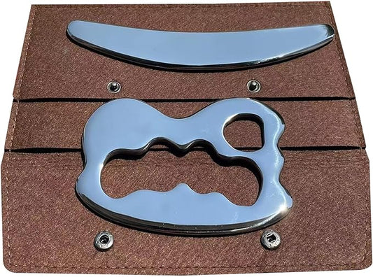Gua sha Tool gua sha Stainless Steel iastm Tool Gussha Massage Tool Muscle Scraping Tool for Soft Tissue Therapy and Reduce Arms,Back, Legs, Neck Muscle Pain(zh)………