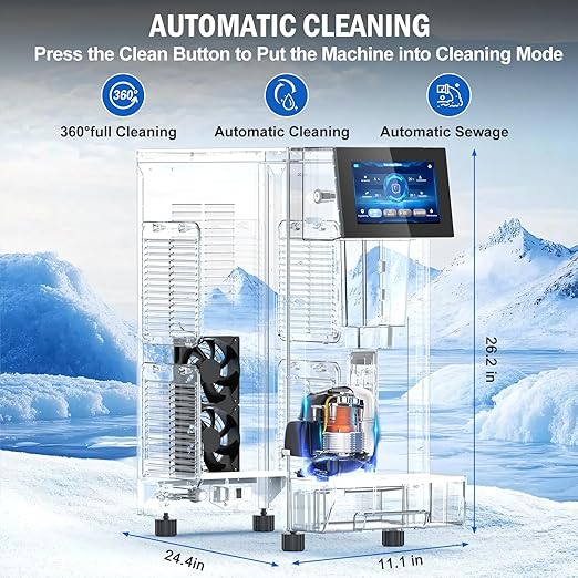 Nugget Ice Maker Countertop, 60 LBS/Day with 5LBS Storage Bin, Water Dispenser Countertop Ice Maker Machine Stainless Steel, Soft Chewable Pellet Ice Machine for Home Bar Kitchen Office, Self-Cleaning