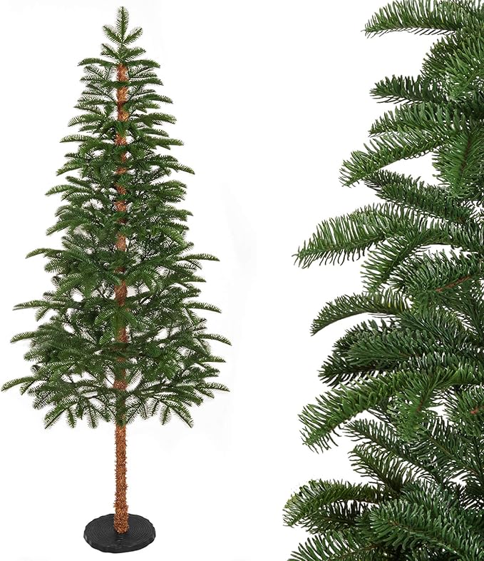 Decoway 6 FT Artificial Christmas Tree, Unlit Xmas Tree with 641 Green PE Tips for Indoor Outdoor Decorations Holiday Decor